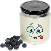 580 ml twist-off jar with face print and Ø82/6 lid - 3 pcs - 4 ['jars', ' glass jar', ' glass jars', ' jar with lid', ' printed jar', ' dinner jar', ' food jar', ' jar', ' set of jars', ' Ø82 jars with lids 6 hooks', ' jars with black lids', ' for preserves']