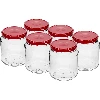 580 ml twist-off jar with maroon cap Ø82/6  - 1 ['jars', ' jar', ' set of jars', ' containers', ' glass containers', ' storage jars', ' kitchen jars', ' glass jars', ' jars with metal lid', ' jar for food storage', ' jars for preserves', ' jars for herbs', ' jars for coffee', ' jars for tea', ' dishwasher-safe jars', ' glass jar', ' jar with lid', ' set of jars', ' jars for jams']