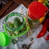 5l glass jar with green plastic cap and tongs - 8 ['large jar', ' jar large', ' large glass jar', ' canning jar', ' for pickling', ' for cucumbers', ' for cabbage', ' industrial jar', ' jar with tongs', ' jar tongs', ' cucumber tongs']