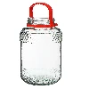 5l glass jar with plastic cap - 2 ['large jar', ' jar large', ' large glass jar', ' canning jar', ' for pickling', ' for cucumbers', ' doe cabbage', ' industrial jar', ' jar with tings', ' jar tongs', ' cucumber tings']
