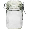 750 ml Comfort square swing top glass jar - 2 ['canning jars', ' jars for preserves', ' regular jar', ' regular jars', ' cheap jars']