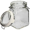 750 ml Comfort square swing top glass jar - 3 ['canning jars', ' jars for preserves', ' regular jar', ' regular jars', ' cheap jars']