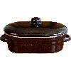 750ml Oblong Stoneware / ceramic crock lard pot with lid ['lard pots', ' lard pot', ' clay pot for lard', ' stoneware pot for lard', ' stoneware pot', ' stoneware lard pot']