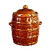 8 L Stoneware - barrel crock pot with water seal  - 1 ['barrel for cabbage', ' pickling barrel', ' pickling barrel', ' silage', ' cabbage', ' cucumber', ' for cucumber', ' stoneware', ' stoneware with lid', ' barrel with lid']