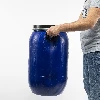 80 L Barrel / Drum with clamp ring, blue colour - 13 ['pickling barrels', ' cucumber barrel', ' cabbage barrel', ' cucumber pickling barrel', ' cabbage pickling barrel', ' rain barrel', ' rain barrel', ' barrel for collecting rainwater', ' lockable barrel', ' food barrel', ' barrel with clamping ring', ' plastic barrel', ' good barrel', ' blue barrel']
