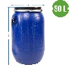 80 L Barrel / Drum with clamp ring, blue colour - 12 ['pickling barrels', ' cucumber barrel', ' cabbage barrel', ' cucumber pickling barrel', ' cabbage pickling barrel', ' rain barrel', ' rain barrel', ' barrel for collecting rainwater', ' lockable barrel', ' food barrel', ' barrel with clamping ring', ' plastic barrel', ' good barrel', ' blue barrel']