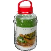 8l glass jar with plastic cap - 3 ['large jar', ' jar large', ' large glass jar', ' canning jar', ' for pickling', ' for cucumbers', ' for cabbage', ' industrial jar', ' jar with tongs', ' jar tongs', ' cucumber tongs']
