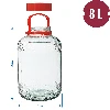 8l glass jar with plastic cap - 6 ['large jar', ' jar large', ' large glass jar', ' canning jar', ' for pickling', ' for cucumbers', ' for cabbage', ' industrial jar', ' jar with tongs', ' jar tongs', ' cucumber tongs']