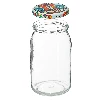 900 ml twist-off jar with coloured Ø82/6 lid - 6 pcs - 5 ['pickling jars', ' for pickling', ' for preserves', ' jars with decorative cap', ' for preserves']