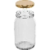900ml twist off glass jar with golden lid Ø82/6 - 6 pcs. - 4 ['jars', ' glass jar', ' glass jars', ' jar with lid', ' jars for preserves', ' canning jars', ' jars for cucumbers', ' honey jar ']