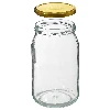 900ml twist off glass jar with golden lid Ø82/6 - 6 pcs. - 5 ['jars', ' glass jar', ' glass jars', ' jar with lid', ' jars for preserves', ' canning jars', ' jars for cucumbers', ' honey jar ']