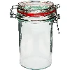 A 0,5 L Slim jar shut mechanically  - 1 ['jar', ' 500 ml jar', ' 500ml jar', ' jar with lid', ' jar with snap lid', ' clip-on jar']