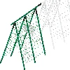 A-Frame plant support with trellis netting (stakes , netting , connectors) - 5 ['rack for garden', ' garden rack']
