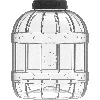 A multifunctional 10 L jar with a black twist-off lid - 2 