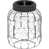 A multifunctional 3 L jar with a black twist-off lid  - 1 
