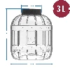 A multifunctional 3 L jar with a black twist-off lid - 3 