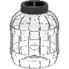 A multifunctional 5 L jar with a black twist-off lid  - 1 