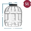 A multifunctional 5 L jar with a black twist-off lid - 3 