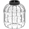 A multifunctional 8 L jar with a black twist-off lid  - 1 