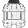A multifunctional 8 L jar with a black twist-off lid - 2 
