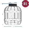 A multifunctional 8 L jar with a black twist-off lid - 3 