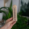 A room thermometer with a pattern (-20°C to +50°C) 15cm - 4 ['universal thermometer', ' indoor thermometer', ' wooden thermometer', ' thermometer', ' thermometer with easy-to-read scale', ' room thermometer', ' thermometer for hanging']
