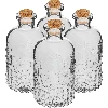 A set of bottles with corks,  240 mL - 4 pcs  - 1 ['bottle set', ' glass mini bottles', ' 240 ml bottle', ' bottle', ' bottles', ' glass small bottles', ' glass small bottles', ' alcohol bottle', ' mini bottles', ' glass bottle with a cap', ' sample bottle', ' miniature bottle', ' glass cork bottles', ' guest bottles']