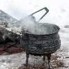 African cauldron, cast iron, 7 L - Safari - 16 ['cast iron cauldron', ' campfire cauldron', ' gypsy cauldron', ' Hungarian cauldron', ' goulash from cauldron', ' grill']