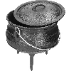 African cauldron, cast iron, 7 L - Safari - 5 ['cast iron cauldron', ' campfire cauldron', ' gypsy cauldron', ' Hungarian cauldron', ' goulash from cauldron', ' grill']