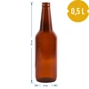Beer bottle 0.5 L - carton of 12 pcs. - 6 ['beer bottles', ' capping bottle', ' cider bottle', ' 0.5 L bottle', ' 500 ml bottle', ' brown glass bottle']