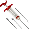 Brine injector 30 ml + 3 needles + cleaner  - 1 ['home-made cold cuts', ' home-made meat and cold cuts', ' ham', ' meat', ' home-made products', ' dinner', ' curing meat', ' injection', ' injection machines', ' meat syringe', ' stainless steel needles', ' injection needle', ' pickling', ' undercuring', ' gray eyes in the sausage', ' smoking']
