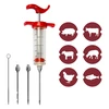 Brine injector 30 ml + 3 needles + cleaner - 8 ['home-made cold cuts', ' home-made meat and cold cuts', ' ham', ' meat', ' home-made products', ' dinner', ' curing meat', ' injection', ' injection machines', ' meat syringe', ' stainless steel needles', ' injection needle', ' pickling', ' undercuring', ' gray eyes in the sausage', ' smoking']