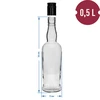 ‘Captain’s’ 500 ml bottle with a screw cap - 6 pieces - 5 ['whisky bottle', ' bottle glass', ' homemade wine bottle', ' transparent bottle', ' bottle with cap', ' 500 ml bottle', ' monopoly bottle']