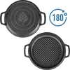 Cast iron pot with a pan, 5 L + 1 L - 8 ['pot and pan', ' 2 in 1', ' cast iron pot', ' cast iron pan', ' cast iron pan', ' set of cast iron cookware', ' for cooking', ' frying', ' baking', ' for the fire', ' grill pan']
