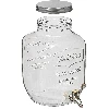 “Cytrynada” 7.6 L jar with tap - white - 2 ['for lemonade', ' jar with a tap', ' for hot drinks', ' for barbecue parties', ' large jar', ' for wine', ' for water']