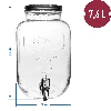 “Cytrynada” 7.6 L jar with tap - white - 5 ['for lemonade', ' jar with a tap', ' for hot drinks', ' for barbecue parties', ' large jar', ' for wine', ' for water']