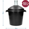 Demijohn for wine in plastic basket 10 L - 7 ['a demijohn', ' a dymion', ' a wine demijohn in a plastic basket', ' a demijohn for fermentation', ' demijohn 10 L']