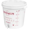 Fermentation bucket 30 L with BROWIN printing and tap DE - 3 ['for fermentation', ' for wine', ' for beer', ' fermenter 30 L', ' fermentation bucket', ' fermentation container with scale']