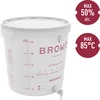 Fermentation bucket 30 L with printing and tap - 3 ['container for fermentation', ' container with scale', ' for wine', ' for beer', ' for alcohol']