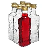 Flora 250 ml bottle with screw cap, 6 pcs. - 2 ['glass bottles', ' decorative bottles', ' decorative bottles', ' liquor bottles', ' home-made liquor bottles', ' glass juice bottles', ' decorative liquor bottles', ' decorative gift bottles', ' clear glass bottles']