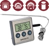 Food thermometer with probe (0°C to 250°C) - 2 ['thermometer with probe', ' electronic thermometer', ' kitchen thermometer', ' food thermometer', ' thermometer for roasting', ' for frying', ' for cooking', ' for meat', ' for cakes']