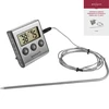 Food thermometer with probe (0°C to 250°C) - 4 ['thermometer with probe', ' electronic thermometer', ' kitchen thermometer', ' food thermometer', ' thermometer for roasting', ' for frying', ' for cooking', ' for meat', ' for cakes']