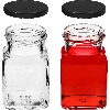 Four Corners - 150 ml twist-off jar Ø53 with a black lid, 6 pcs - 5 ['jars for preserves', ' 150 mL jars', ' jars with twist-off lids', ' jars with safety button lids', ' set of jars', ' preserve jars', ' jars with colourful lids', ' colourful lids', ' jam jars', ' jars for seasonings', ' jar', ' jar with lid']
