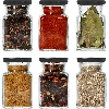 Four Corners - 150 ml twist-off jar Ø53 with a black lid, 6 pcs - 7 ['jars for preserves', ' 150 mL jars', ' jars with twist-off lids', ' jars with safety button lids', ' set of jars', ' preserve jars', ' jars with colourful lids', ' colourful lids', ' jam jars', ' jars for seasonings', ' jar', ' jar with lid']