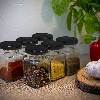 Four Corners - 150 ml twist-off jar Ø53 with a black lid, 6 pcs - 8 ['jars for preserves', ' 150 mL jars', ' jars with twist-off lids', ' jars with safety button lids', ' set of jars', ' preserve jars', ' jars with colourful lids', ' colourful lids', ' jam jars', ' jars for seasonings', ' jar', ' jar with lid']