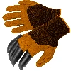 Gardening gloves with claws – orange  - 1 ['garden gloves', ' clawed gloves']