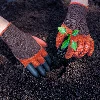 Gardening gloves with claws – orange - 3 ['garden gloves', ' clawed gloves']