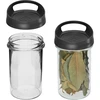 Glass container, 545 ml, with a lid for hanging - 2 ['container', ' container', ' glass container with cap', ' glass container for hanging', ' cap with handle', ' container for hanging', ' container for spices', ' container for loose products', ' innovative cap', ' container container 545 ml']