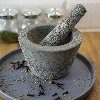 Granite mortar with pestle, 13cm - 12 ['Granite mortar', ' mortar with piston', ' stone mortar', ' mortar of stone', ' kitchen mortar', ' mortar for herbs']