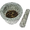 Granite mortar with pestle, 13cm - 3 ['Granite mortar', ' mortar with piston', ' stone mortar', ' mortar of stone', ' kitchen mortar', ' mortar for herbs']